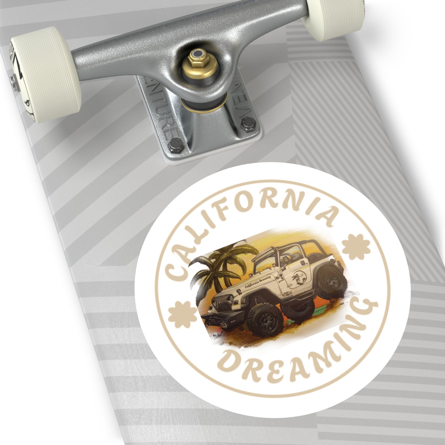 California Dreaming White Stickers