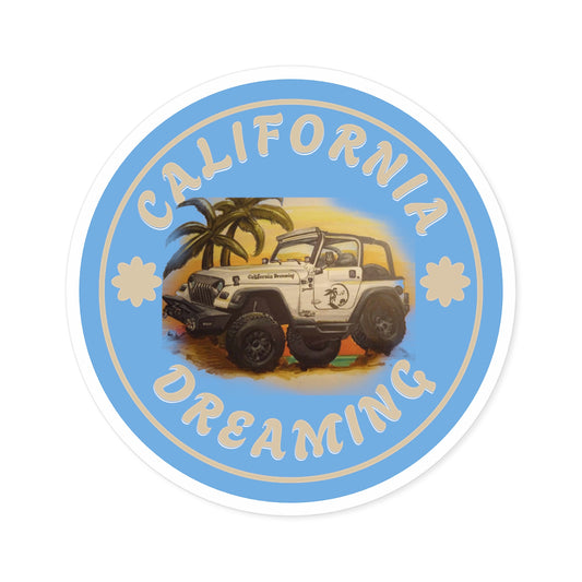 California Dreaming Blue Stickers