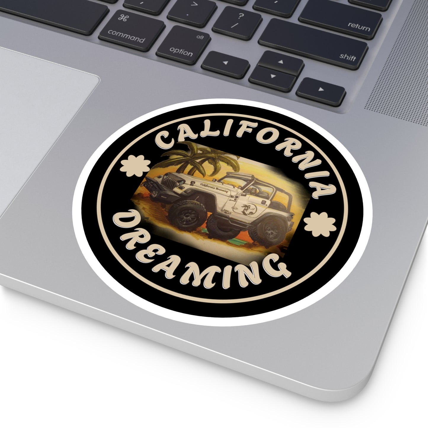 California Dreaming Black Stickers