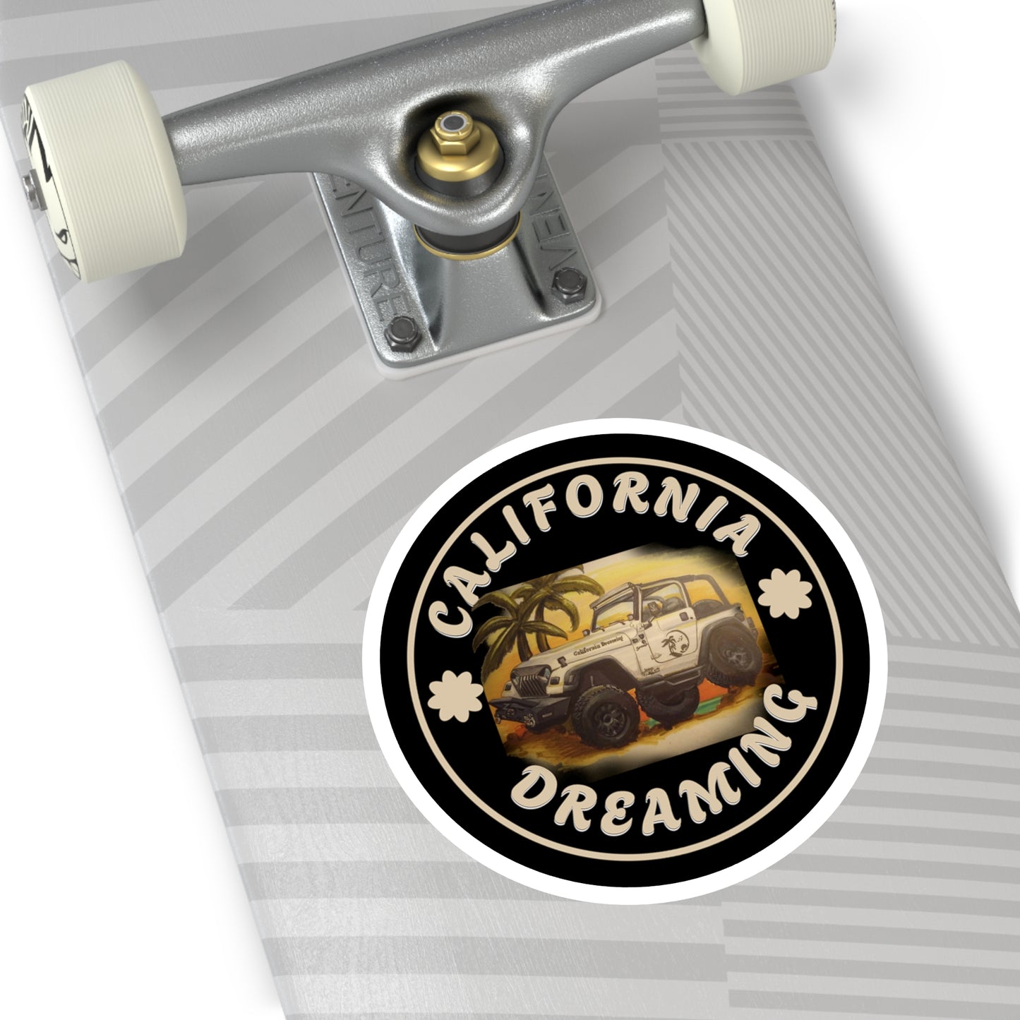 California Dreaming Black Stickers