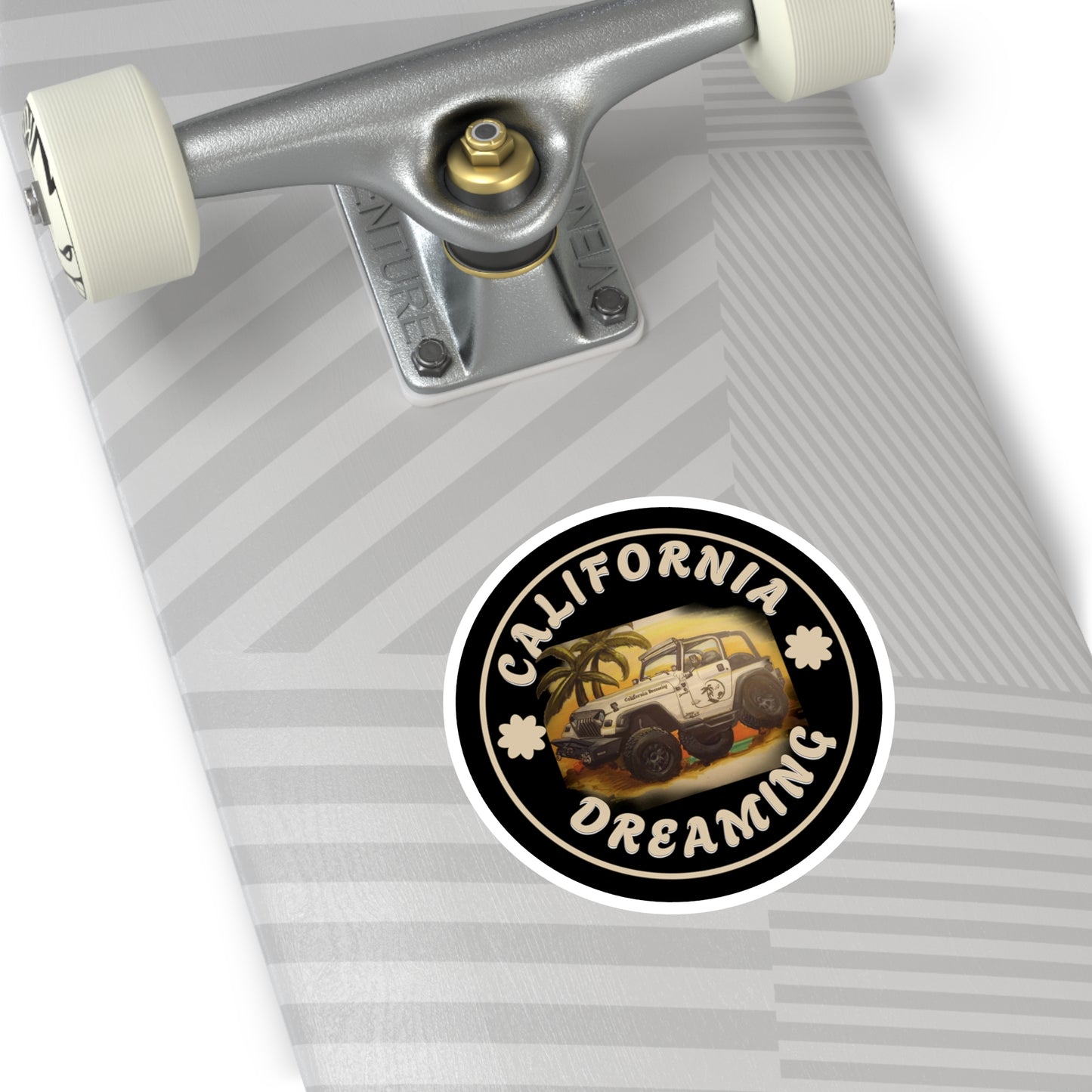 California Dreaming Black Stickers