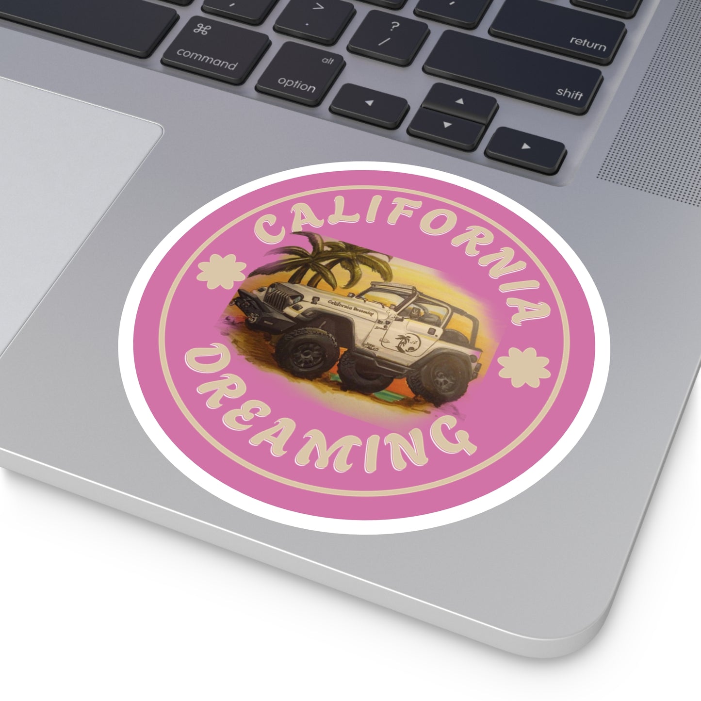 California Dreaming Pink Stickers