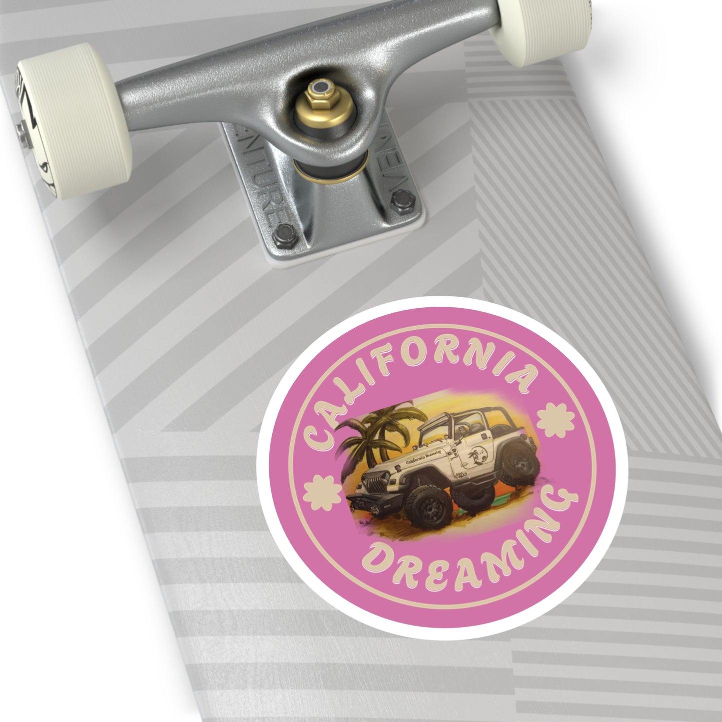 California Dreaming Pink Stickers