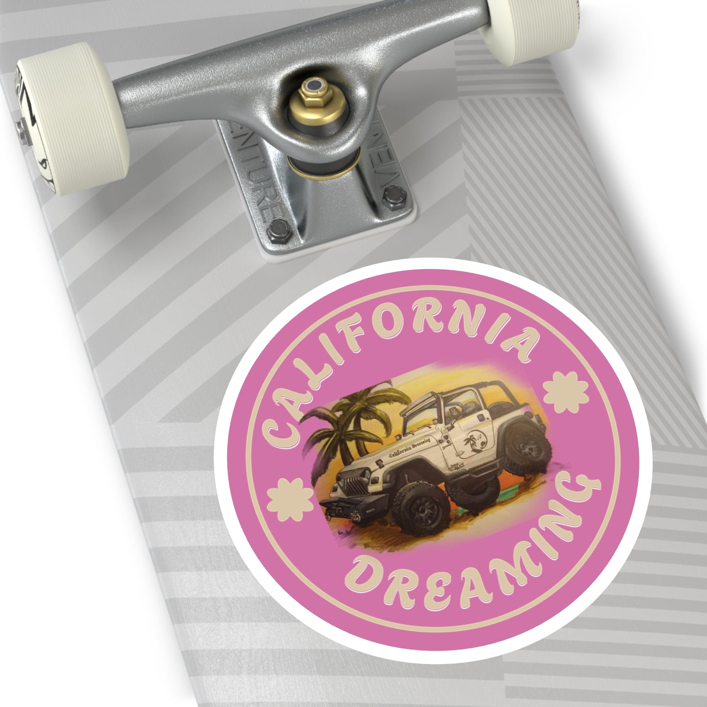 California Dreaming Pink Stickers