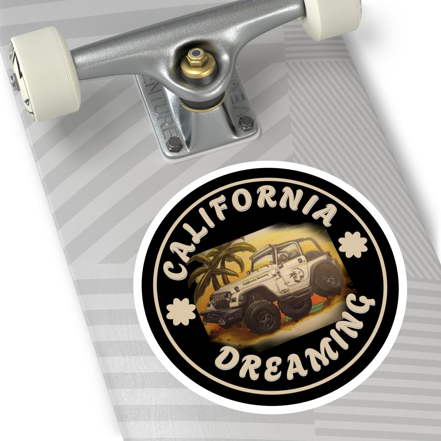 California Dreaming Black Stickers