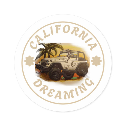 California Dreaming White Stickers
